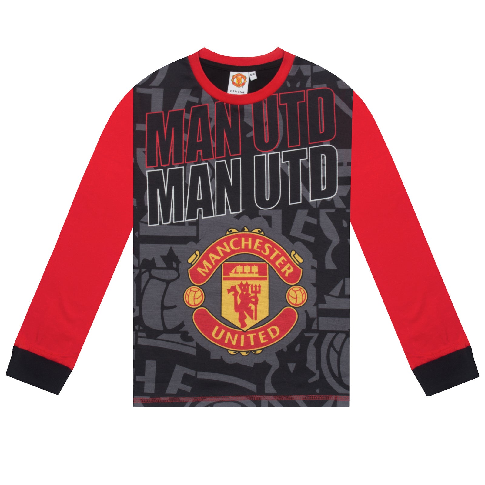 Manchester United long pyjamas for kids in black