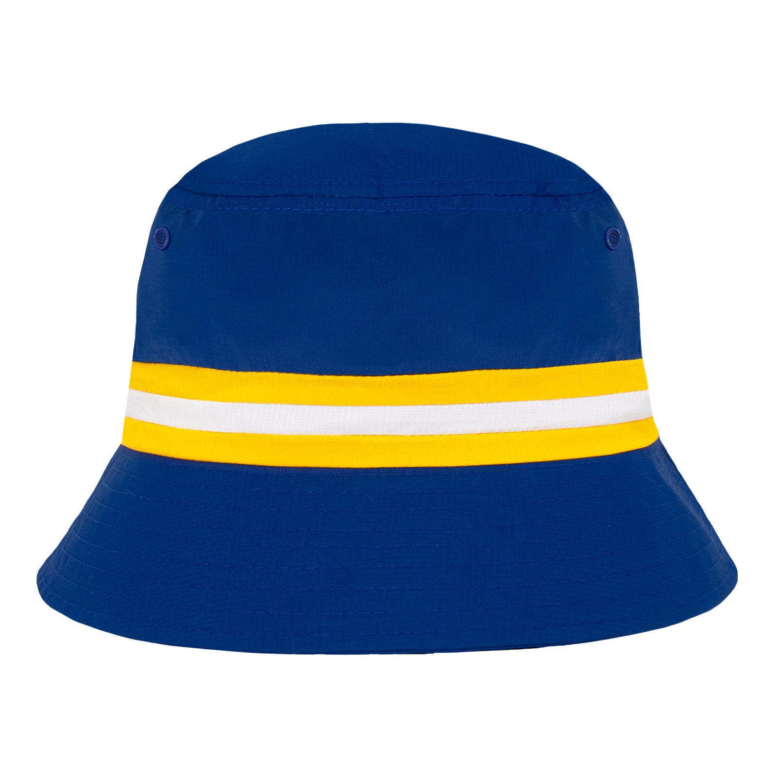 Leeds United bucket hat in white, blue and yellow