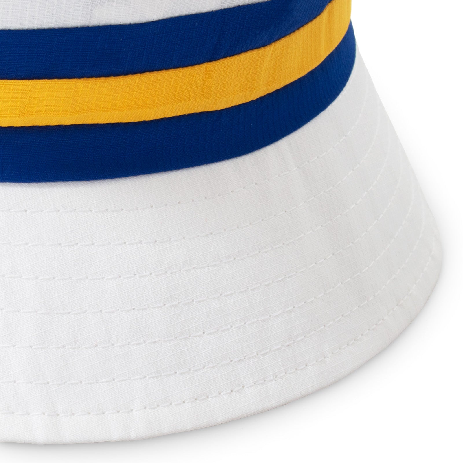 Leeds United bucket hat in white, blue and yellow