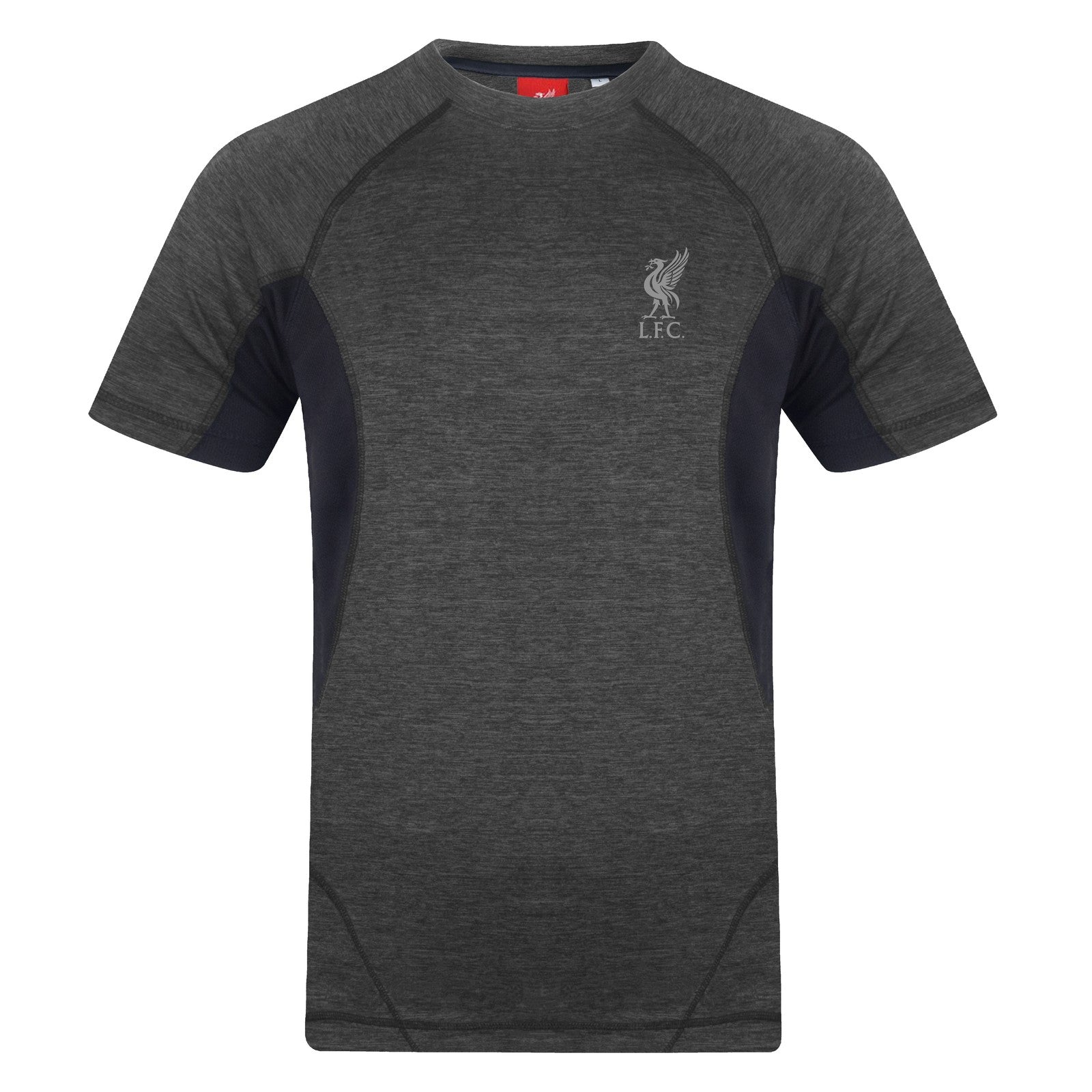 Liverpool kids T-shirt in black marl with club crest to chest