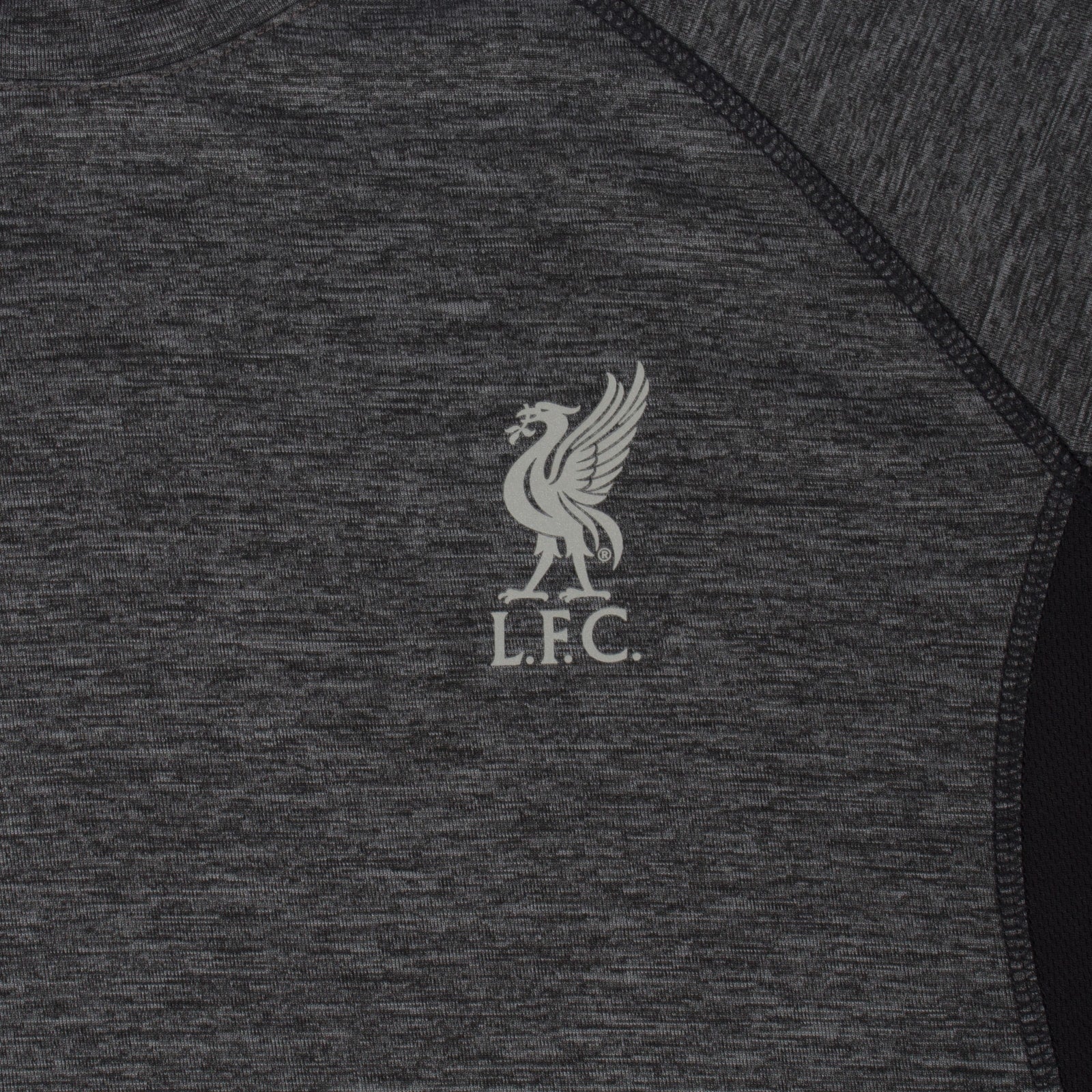 Liverpool kids T-shirt in black marl with club crest to chest