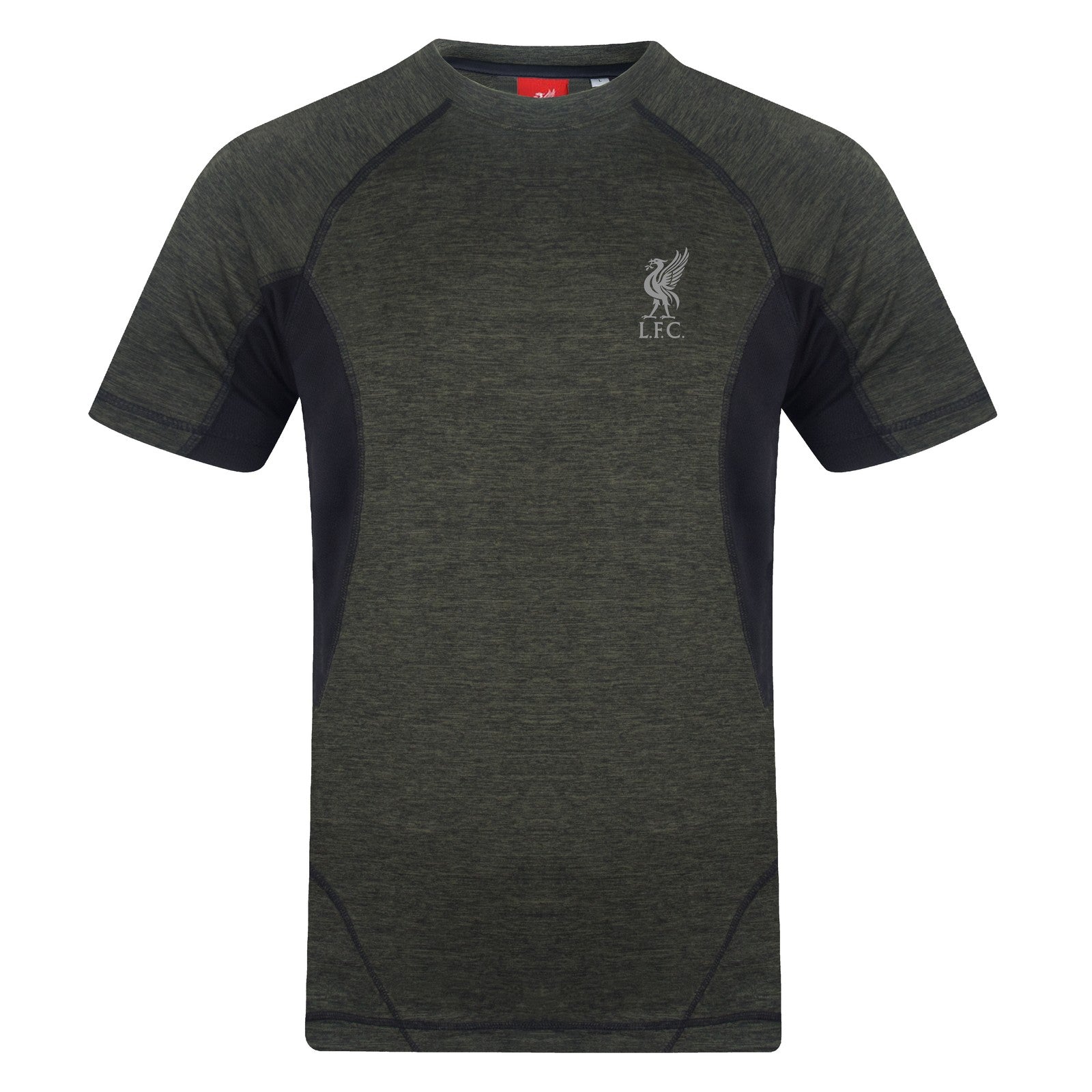 Liverpool kids T-shirt in green marl with club crest to chest