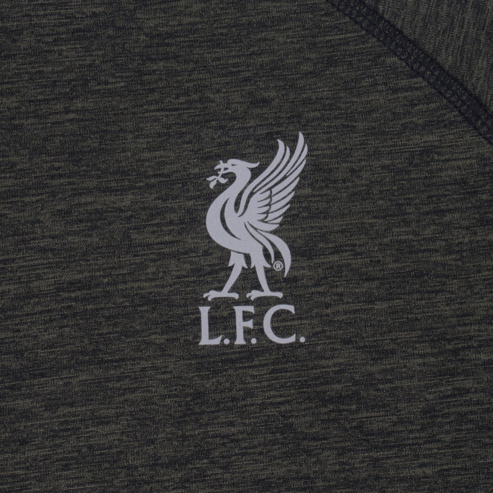 Liverpool kids T-shirt in green marl with club crest to chest