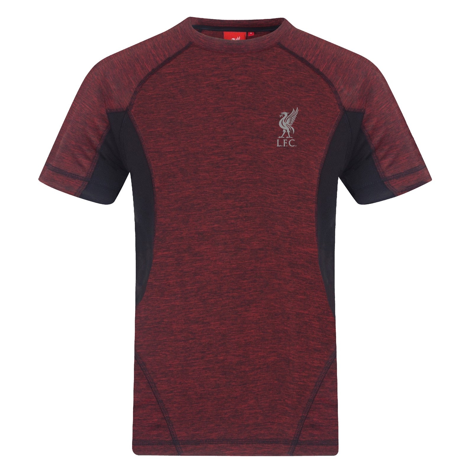 Liverpool kids T-shirt in red marl with club crest to chest