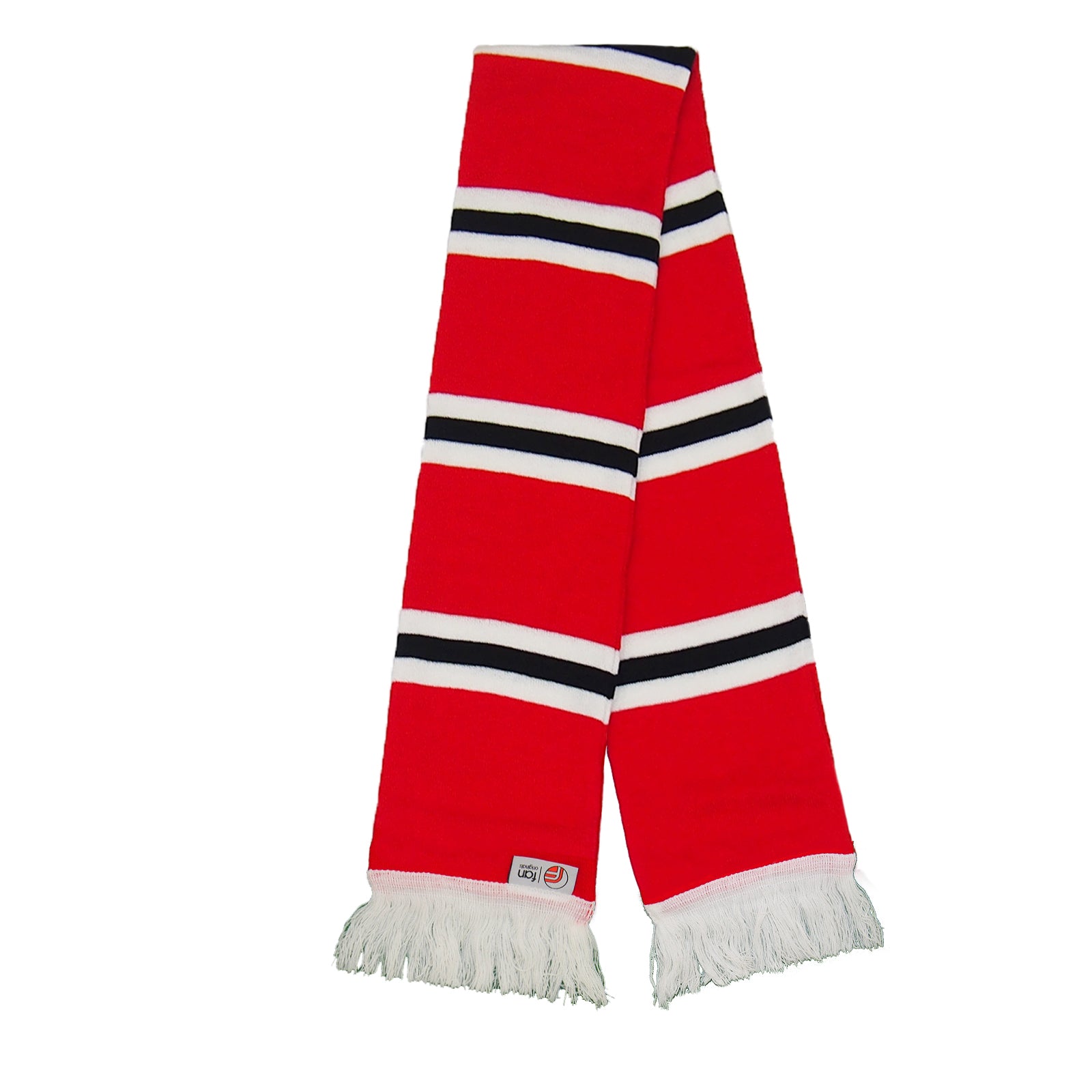 Sheffield Utd retro bobble hat & bar scarf set in red, black & white