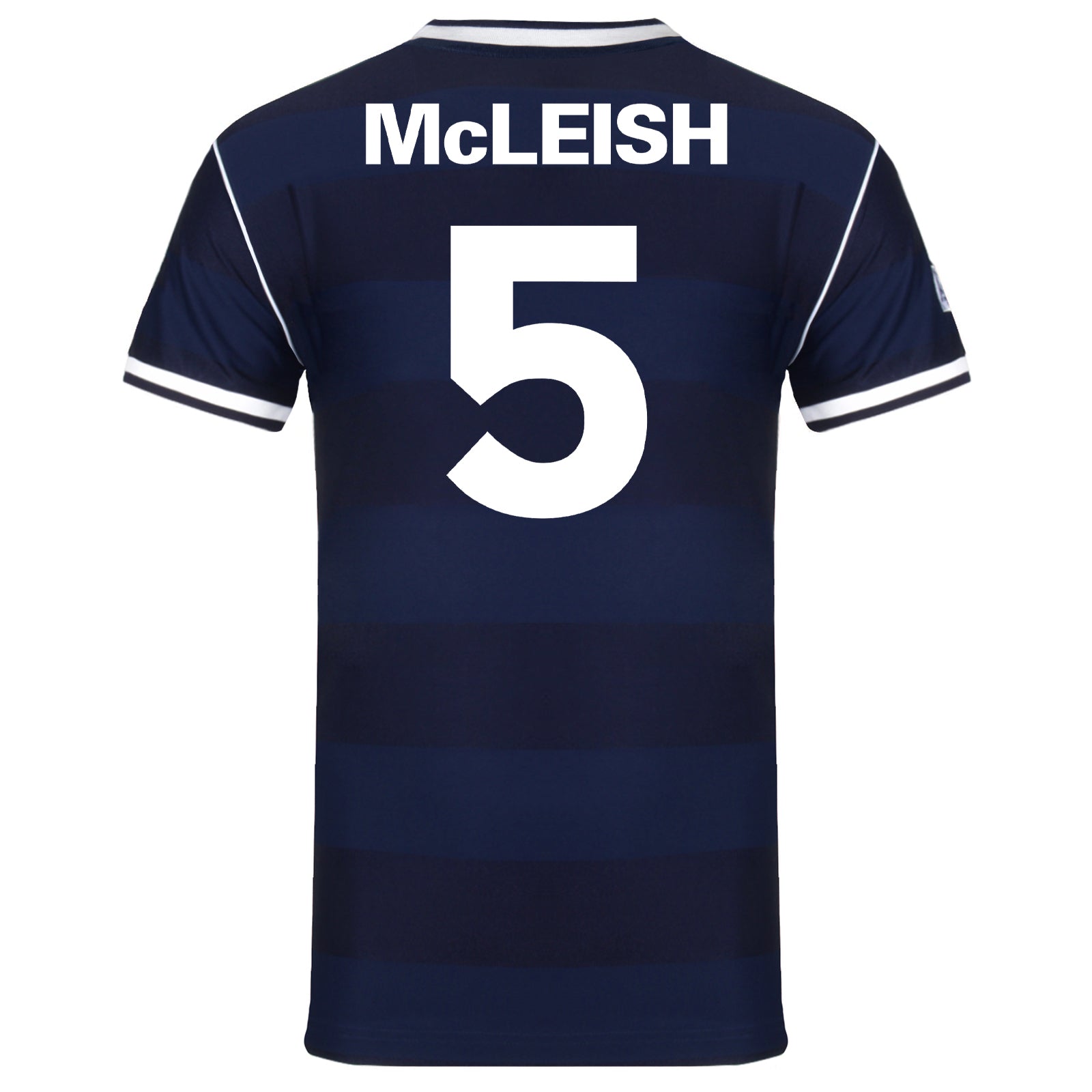Scotland retro 1986 football shirt. Replica shirt in navy blue with crest to chest