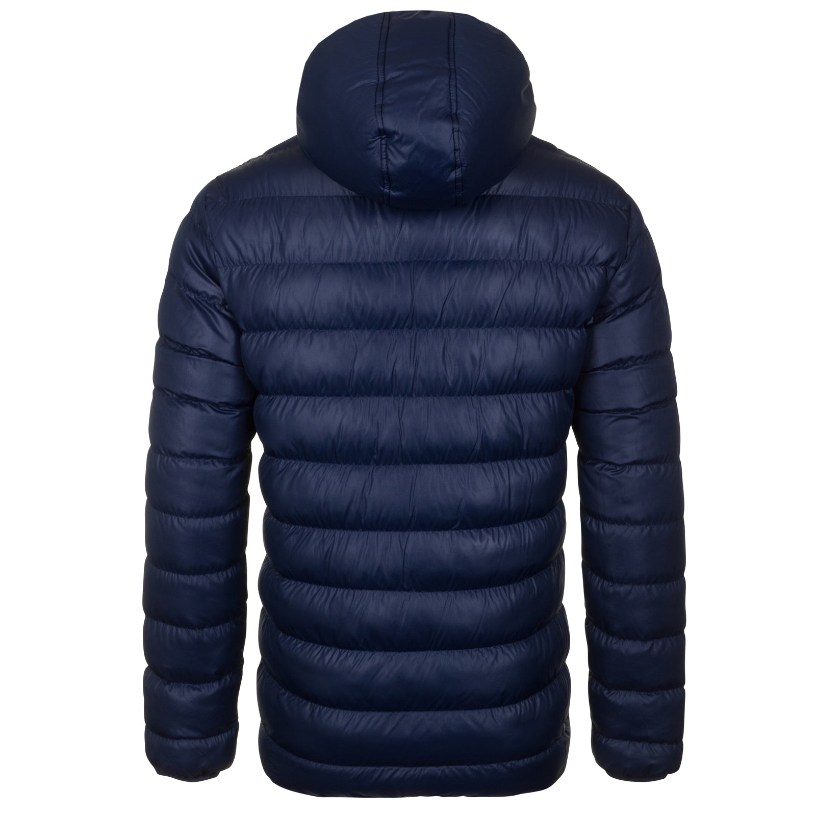 FC Barcalona adults quilted jackets in navy blue with FCB club crest to chest.