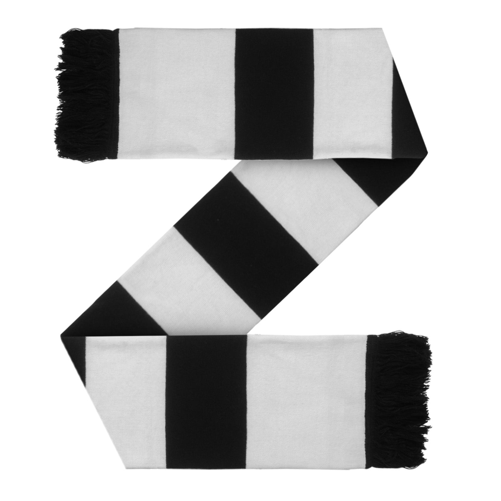 Newcastle Utd retro football bar scarf in black and white