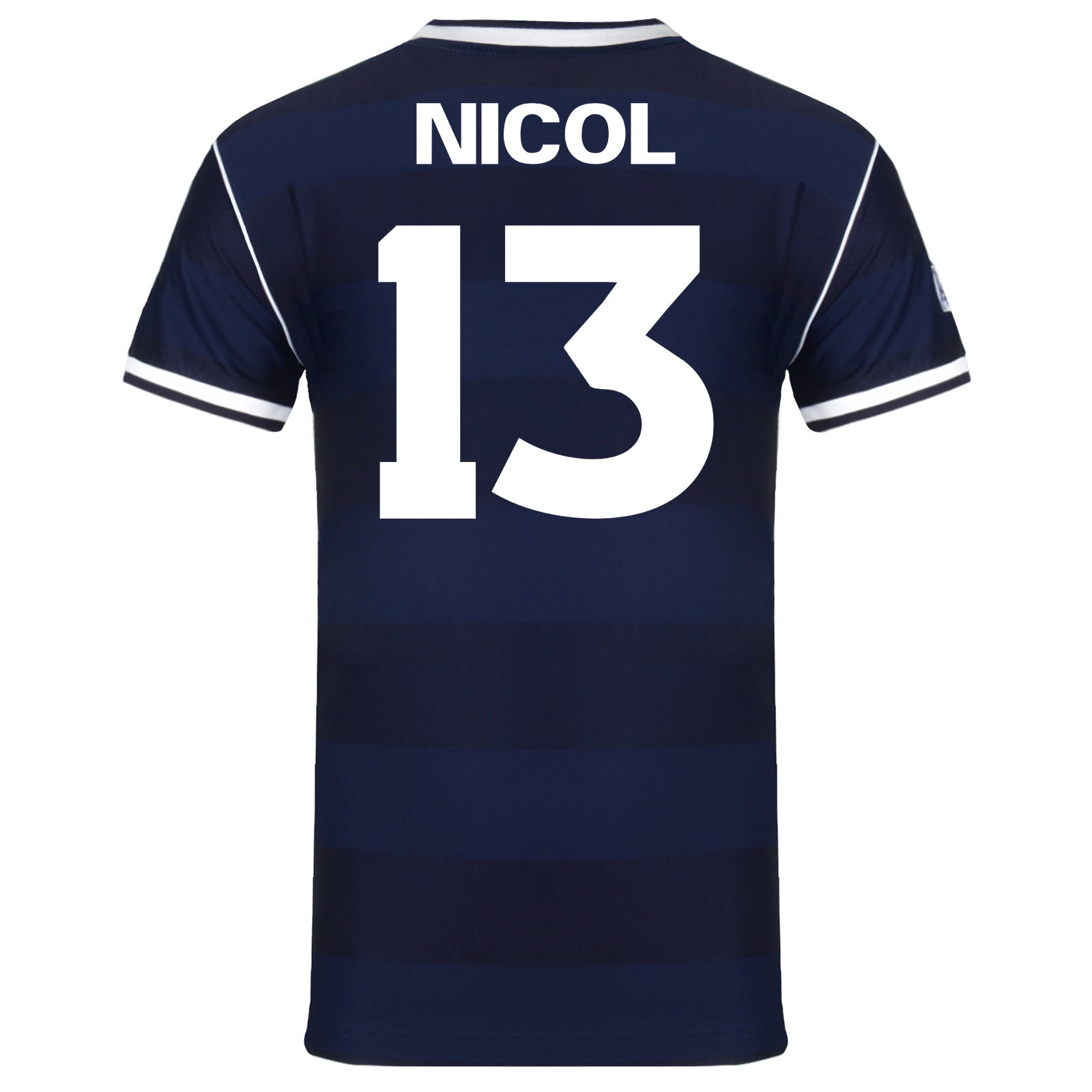Scotland retro 1986 football shirt. Replica shirt in navy blue with crest to chest