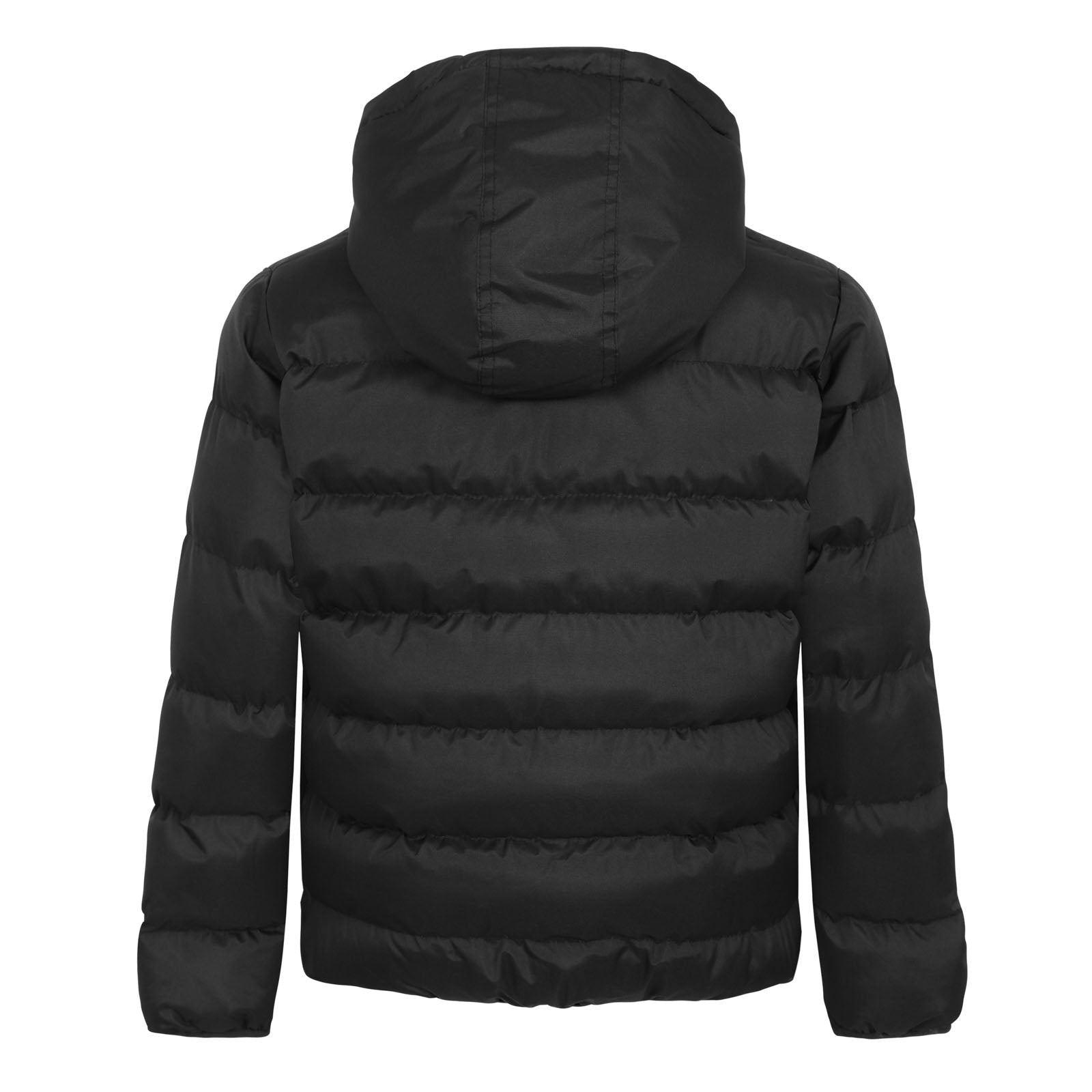 Liverpool kids quilted jacket in black with club crest to chest.