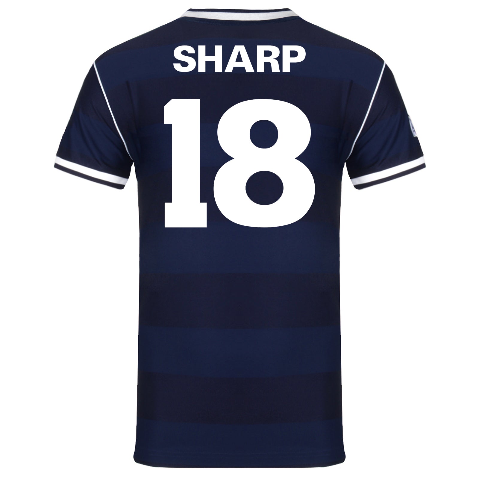 Scotland retro 1986 football shirt. Replica shirt in navy blue with crest to chest