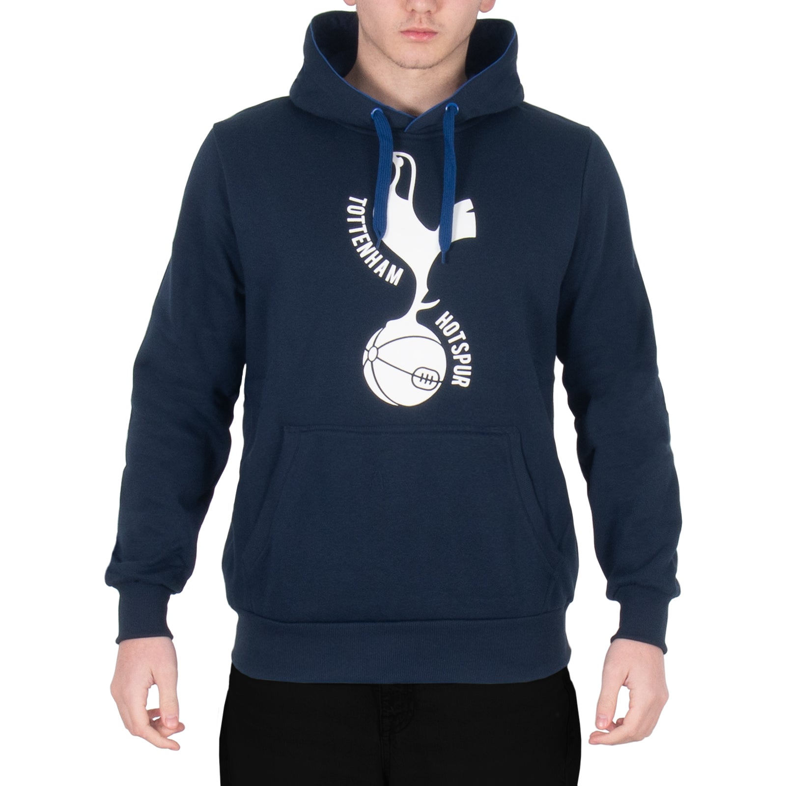 Spurs adults hoodie in navy with club crest & text print to front.