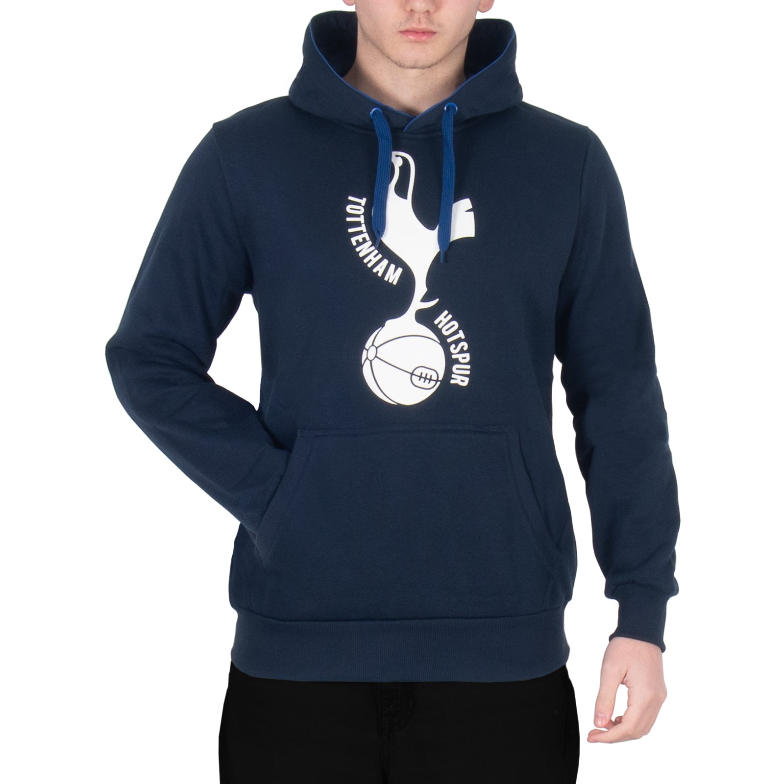 Spurs adults hoodie in navy with club crest & text print to front.