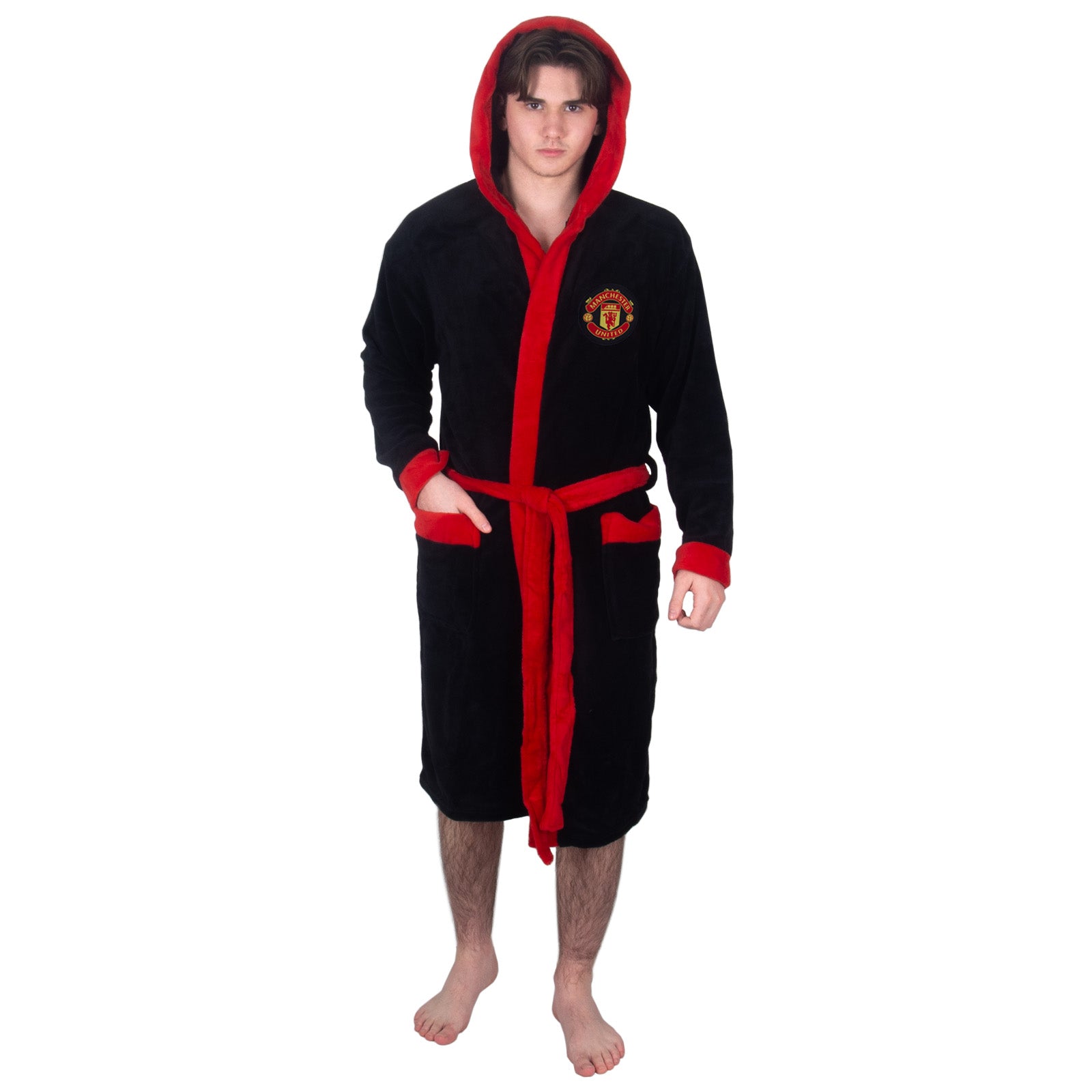 Man United dressing gown for men in black