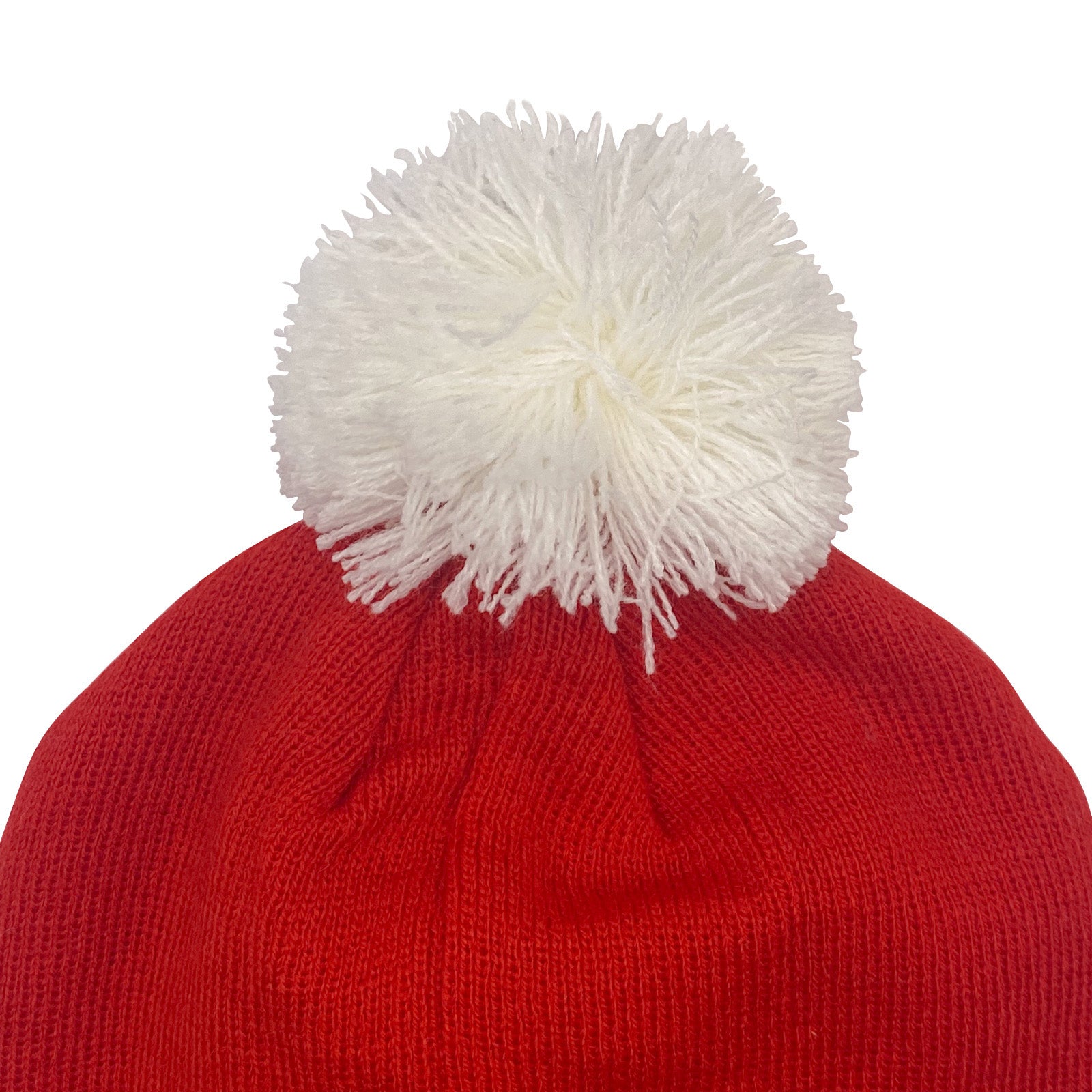 Manchester United bobble hat in red with text