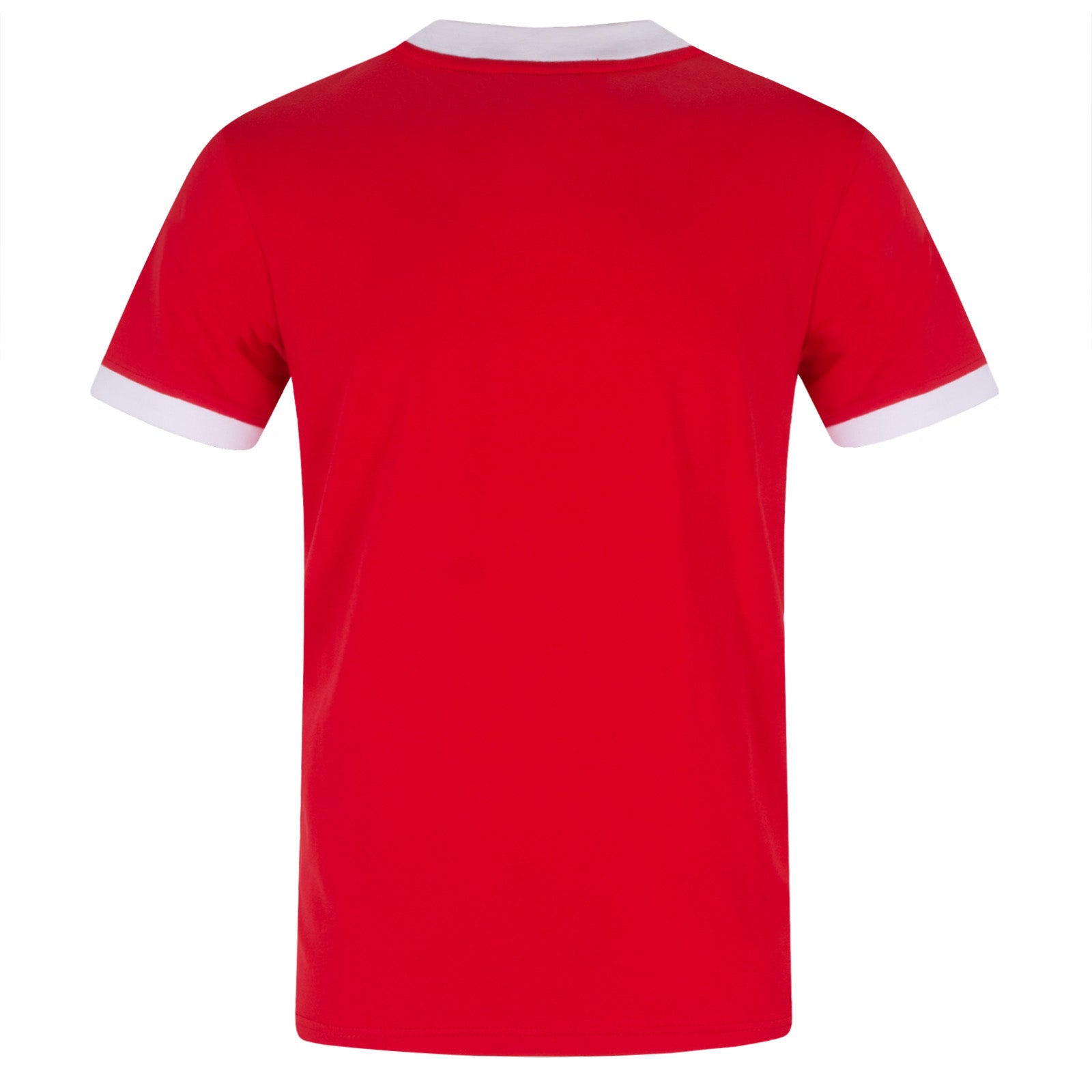 Man Utd adults retro T-shirt v-neck in Red featuring Manchester crest to front